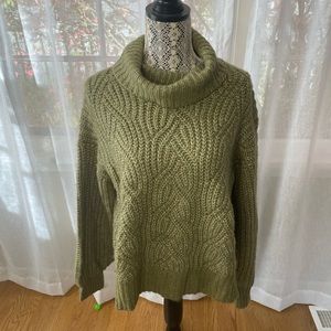 a new day Women’s Cowl Neck Sweater in Medium Green size S